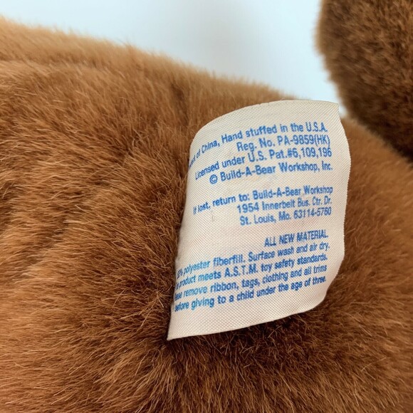Build a Bear Workshop BABW Brown Teddy Bear Plush 16" Tall Has Such a Sweet Face - Picture 4 of 4